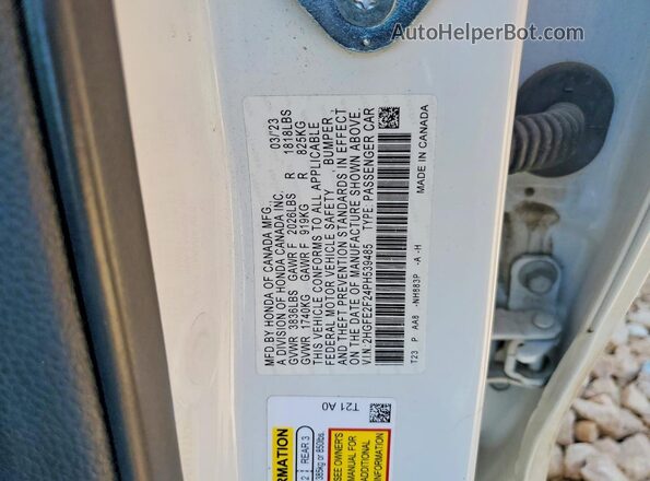 2HGFE2F24PH539485 2023 HONDA CIVIC White Вид підкапотного простору