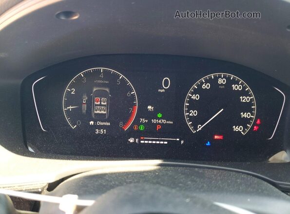 2HGFE2F24PH539485 2023 HONDA CIVIC White Вид щитка приладів