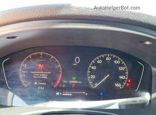 2HGFE2F25NH516603 2022 HONDA CIVIC Red Instrument cluster view