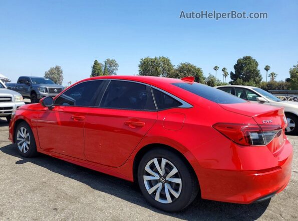 2HGFE2F25NH516603 2022 HONDA CIVIC Red Rear left