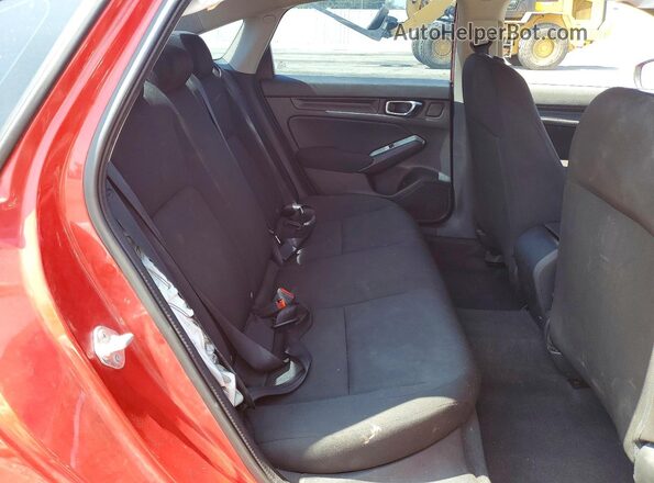 2HGFE2F25NH516603 2022 HONDA CIVIC Red Rear seats view