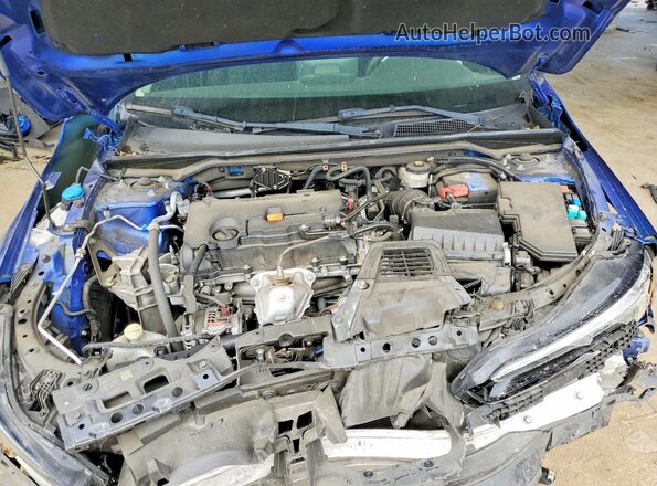 2HGFE2F25NH553859 2022 HONDA CIVIC Blue Вид задньої частини салону