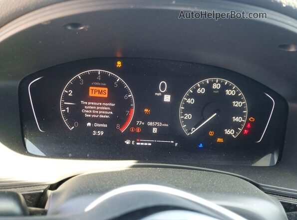2HGFE2F25NH553859 2022 HONDA CIVIC Blue Вид щитка приладів