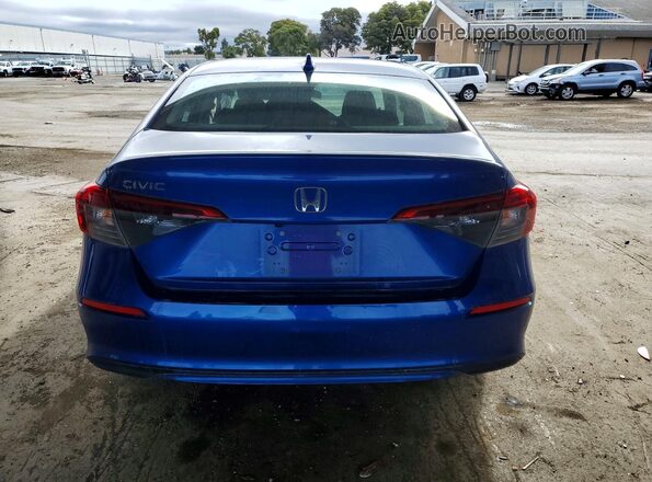 2HGFE2F25NH553859 2022 HONDA CIVIC Blue Вид ззаду