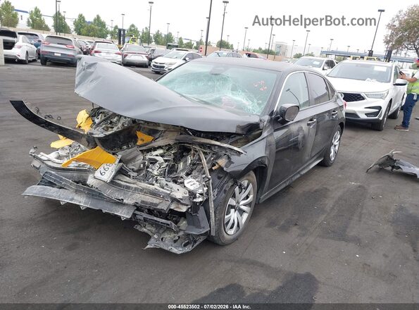 2HGFE2F26NH531465 2022 HONDA CIVIC Black წინა მარცხენა ხედი სამი მეოთხედიდან
