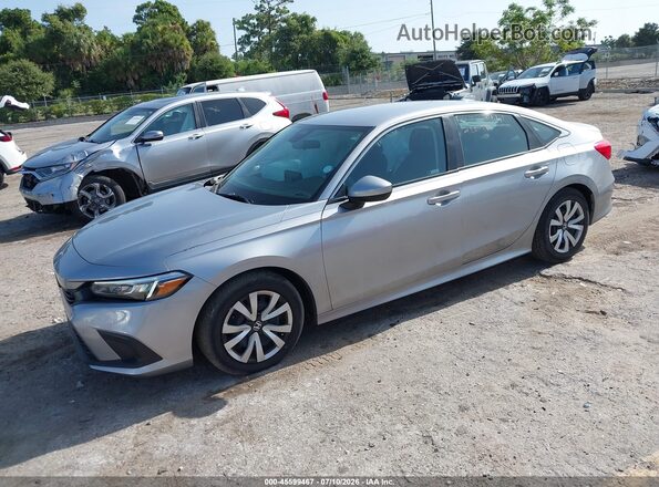 2HGFE2F26NH545446 2022 HONDA CIVIC Silver Առջևի ձախ երեք քառորդ տեսարան