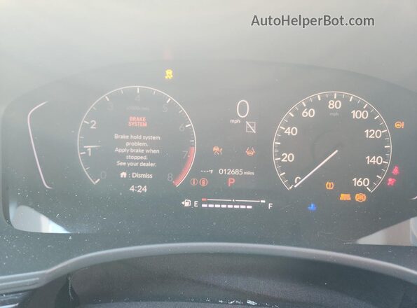 2HGFE2F26RH578856 2024 HONDA CIVIC Silver ხელსაწყოთა პანელის ხედი