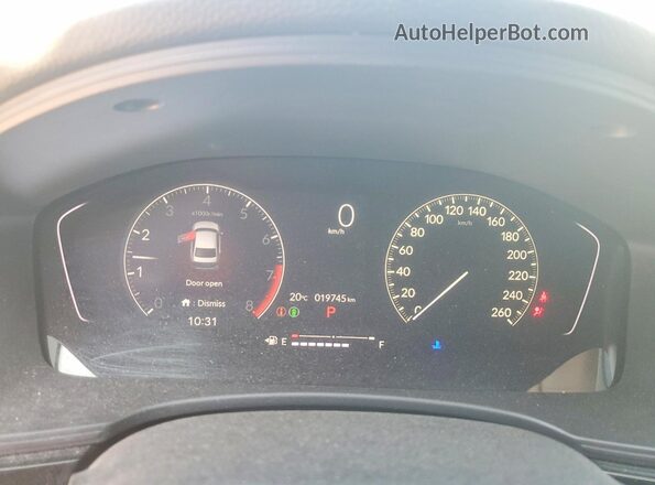 2HGFE2F27NH130507 2022 HONDA CIVIC White Instrument cluster view