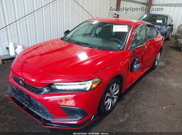 2HGFE2F28PH538744 2023 HONDA CIVIC Red Przód lewy