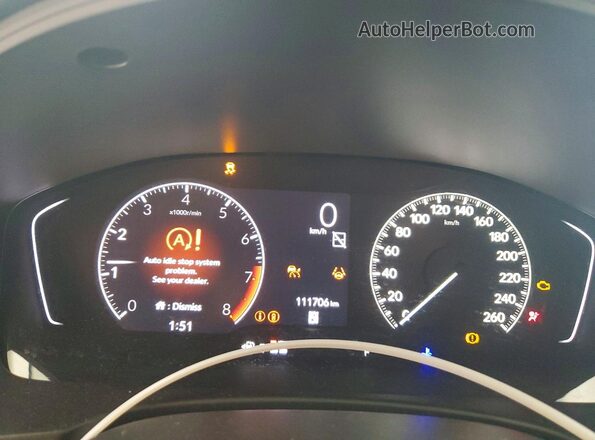 2HGFE2F29NH107438 2022 HONDA CIVIC White Vista del cuadro de instrumentos
