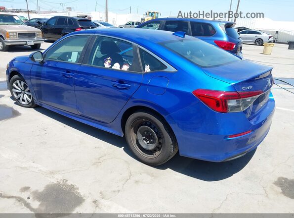 2HGFE2F2XNH532280 2022 HONDA CIVIC Blue Задня ліва чверть