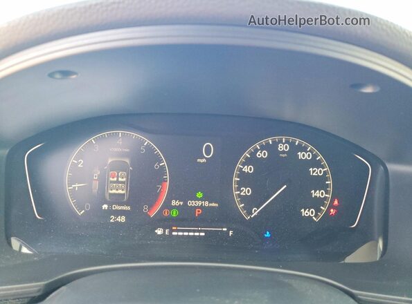 2HGFE2F2XRH559999 2024 HONDA CIVIC Blue ხელსაწყოთა პანელის ხედი