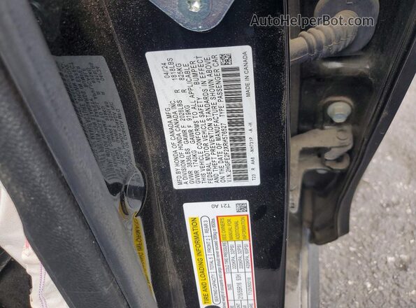 2HGFE2F2XRH576527 2024 HONDA CIVIC Black Vista del compartimento del motor