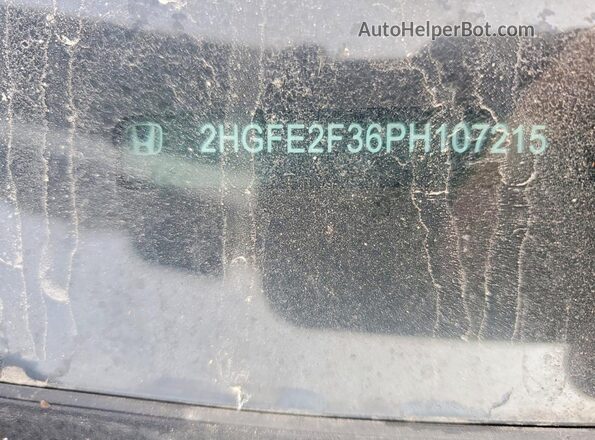 2HGFE2F36PH107215 2023 HONDA CIVIC Белый Вид подкапотного пространства