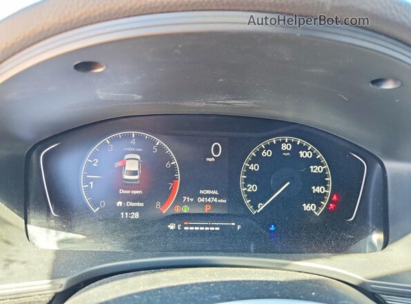 2HGFE2F50NH539278 2022 HONDA CIVIC Charcoal ხელსაწყოთა პანელის ხედი