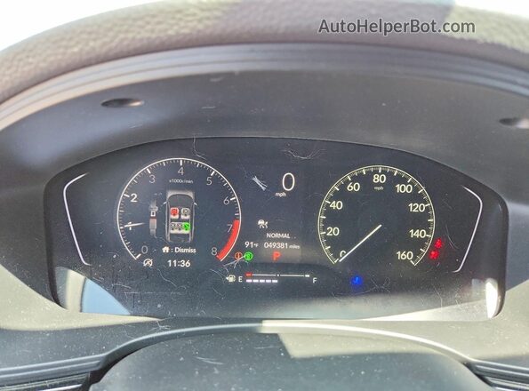 2HGFE2F50NH586908 2022 HONDA CIVIC Silver Սարքավորումների վահանակի տեսք