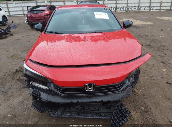 2HGFE2F50NH608518 2022 HONDA CIVIC Красный Вид задней части салона