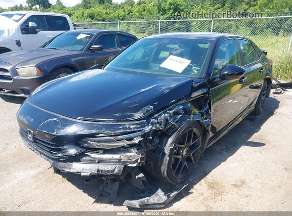 2HGFE2F50RH511700 2024 HONDA CIVIC Black წინა მარცხენა ხედი სამი მეოთხედიდან