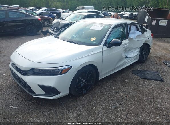 2HGFE2F50RH526519 2024 HONDA CIVIC White Առջևի ձախ երեք քառորդ տեսարան