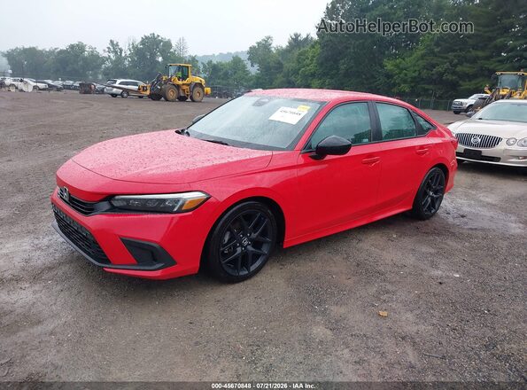 2HGFE2F50RH554997 2024 HONDA CIVIC Red წინა მარცხენა ხედი სამი მეოთხედიდან