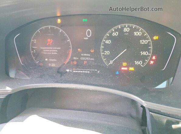 2HGFE2F51NH595147 2022 HONDA CIVIC White Սարքավորումների վահանակի տեսք