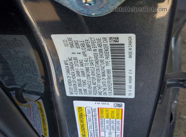 2HGFE2F51RH518865 2024 HONDA CIVIC Серый Вид подкапотного пространства