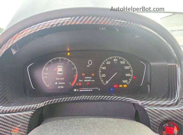 2HGFE2F51RH525346 2024 HONDA CIVIC Gray Вид щитка приладів
