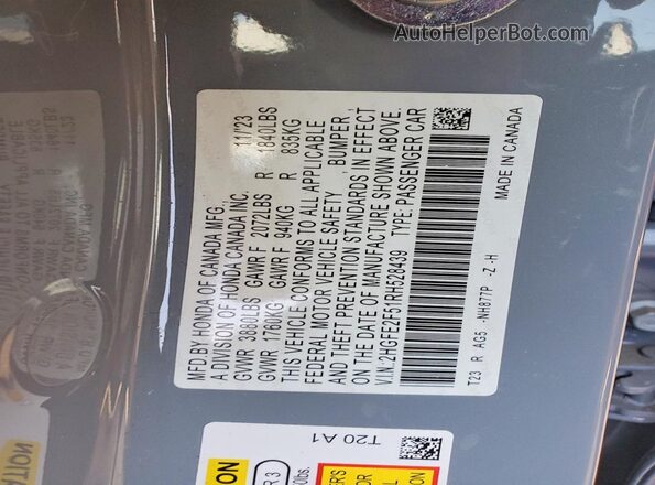 2HGFE2F51RH528439 2024 HONDA CIVIC Gray Engine compartment view