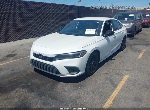 2HGFE2F52NH525866 2022 HONDA CIVIC White წინა მარცხენა ხედი სამი მეოთხედიდან
