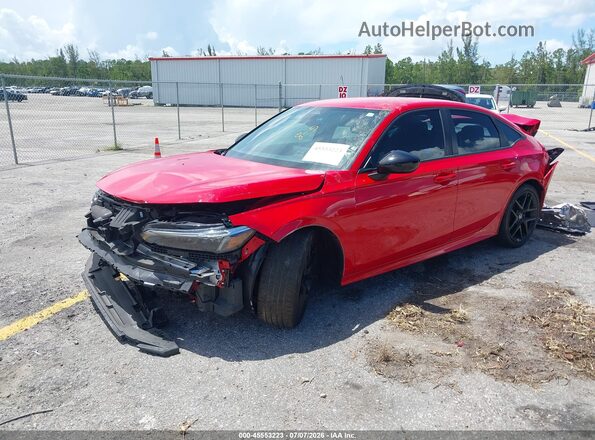 2HGFE2F52NH587378 2022 HONDA CIVIC Красный Передняя левая четверть