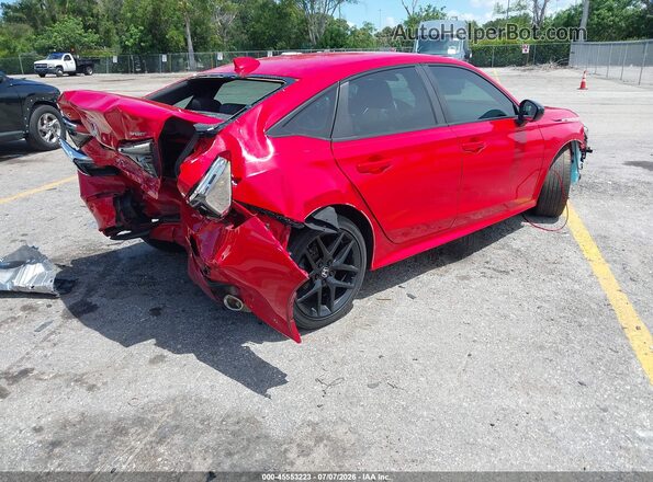 2HGFE2F52NH587378 2022 HONDA CIVIC Красный Задняя правая четверть