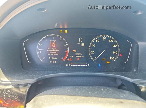 2HGFE2F52NH604180 2022 HONDA CIVIC Black Вид щитка приладів