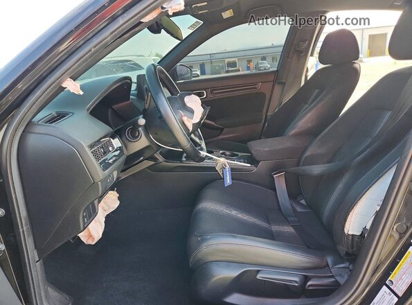 2HGFE2F52NH607693 2022 HONDA CIVIC Black Вид салону спереду
