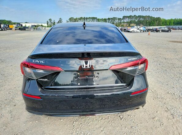 2HGFE2F52NH607693 2022 HONDA CIVIC Black Вид ззаду