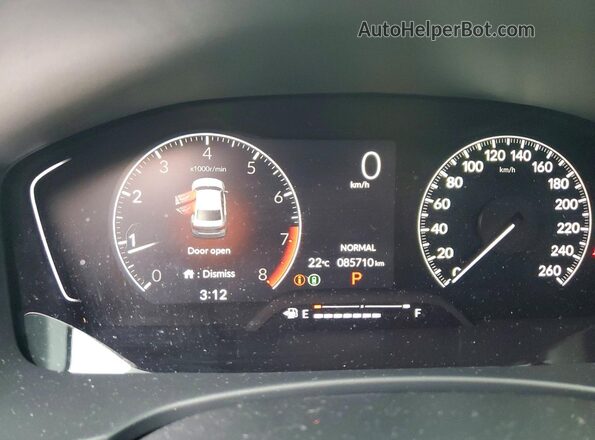 2HGFE2F52PH104927 2023 HONDA CIVIC White Вид щитка приладів
