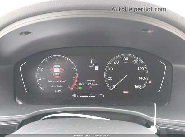 2HGFE2F52PH516751 2023 HONDA CIVIC Gray უკანა სავარძლების ხედი