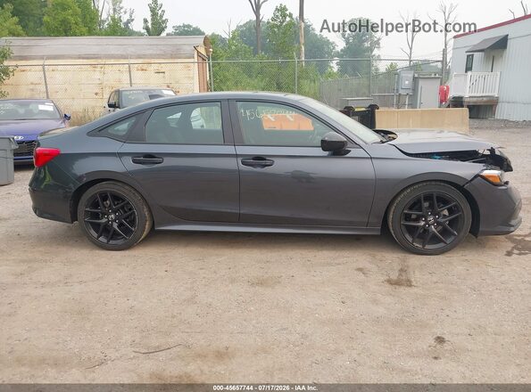 2HGFE2F52PH516751 2023 HONDA CIVIC Gray უკანა სალონის ხედი