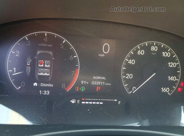 2HGFE2F52PH564847 2023 HONDA CIVIC Red Սարքավորումների վահանակի տեսք