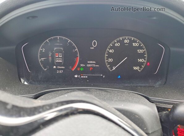2HGFE2F52RH545055 2024 HONDA CIVIC White Вид щитка приладів