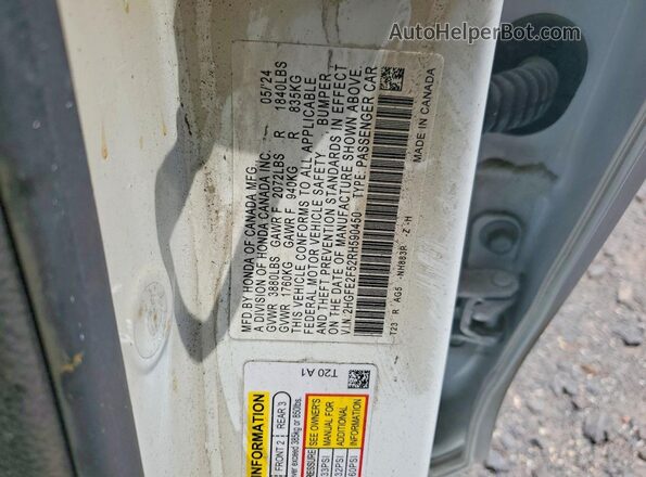 2HGFE2F52RH590450 2024 HONDA CIVIC White Вид підкапотного простору