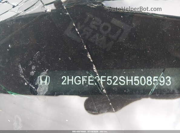 2HGFE2F52SH508593 2025 HONDA CIVIC Blue ძრავის განყოფილების ხედი