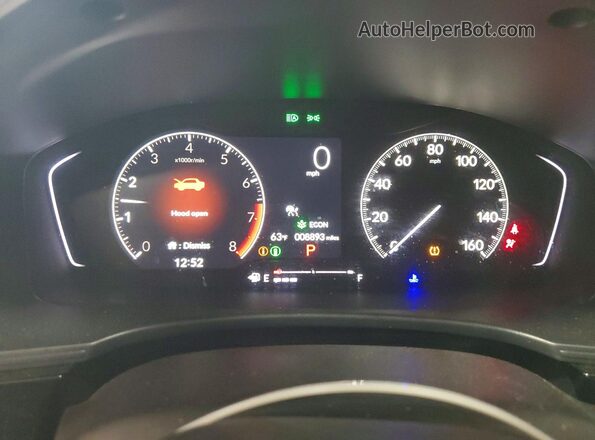 2HGFE2F52TH507753 2026 HONDA CIVIC Красный Вид щитка приборов