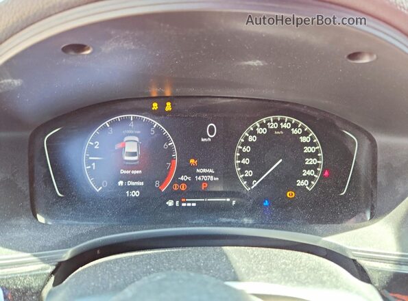 2HGFE2F53NH102245 2022 HONDA CIVIC Red Вид щитка приладів