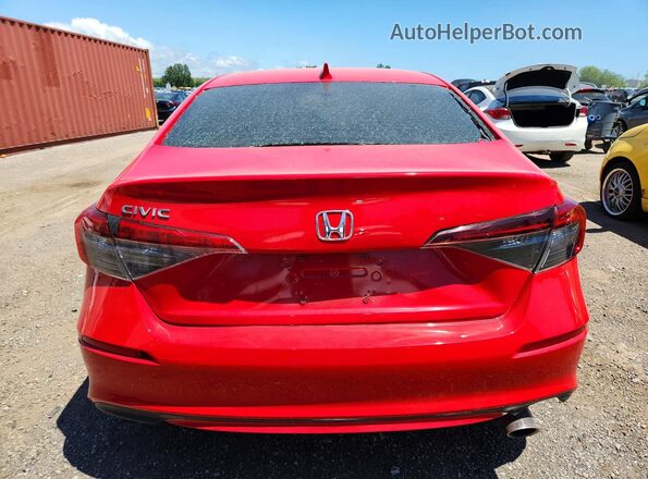 2HGFE2F53NH102245 2022 HONDA CIVIC Red Вид ззаду