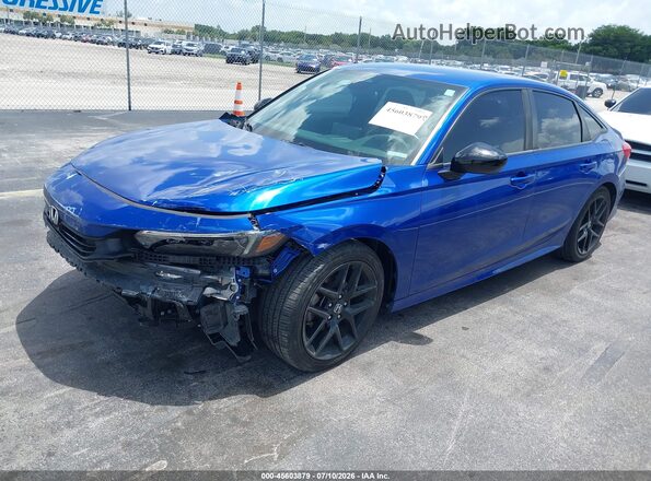 2HGFE2F53NH534737 2022 HONDA CIVIC Blue Передня ліва чверть