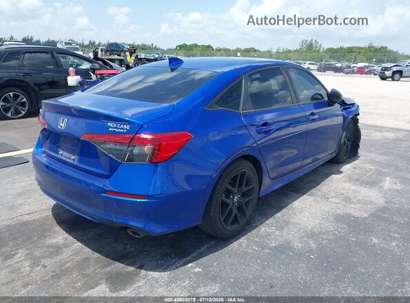 2HGFE2F53NH534737 2022 HONDA CIVIC Blue Задня права чверть