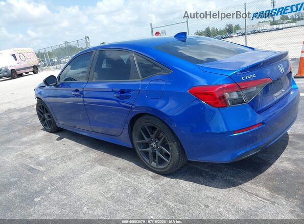 2HGFE2F53NH534737 2022 HONDA CIVIC Blue Задня ліва чверть