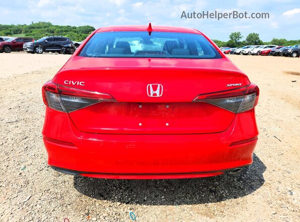 2HGFE2F53NH542224 2022 HONDA CIVIC Red უკანა ხედი