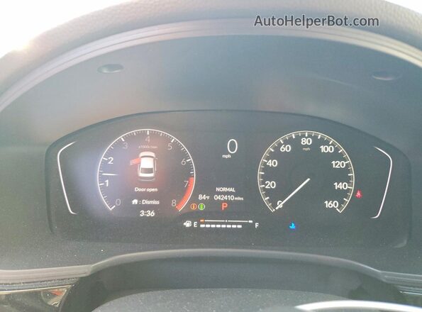 2HGFE2F53NH542224 2022 HONDA CIVIC Red ხელსაწყოთა პანელის ხედი