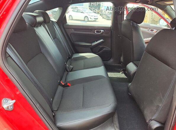 2HGFE2F53NH542224 2022 HONDA CIVIC Red უკანა სავარძლების ხედი